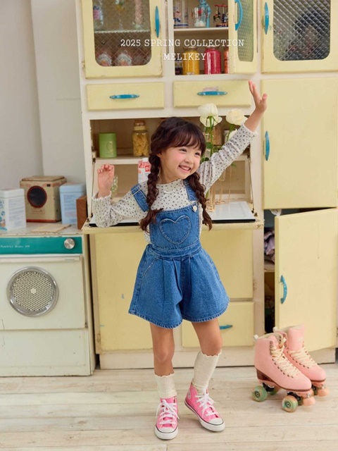 Heart Pocket Suspenders Pants