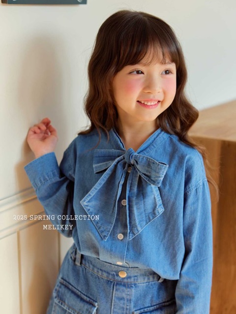 Ribbon Denim Shirt