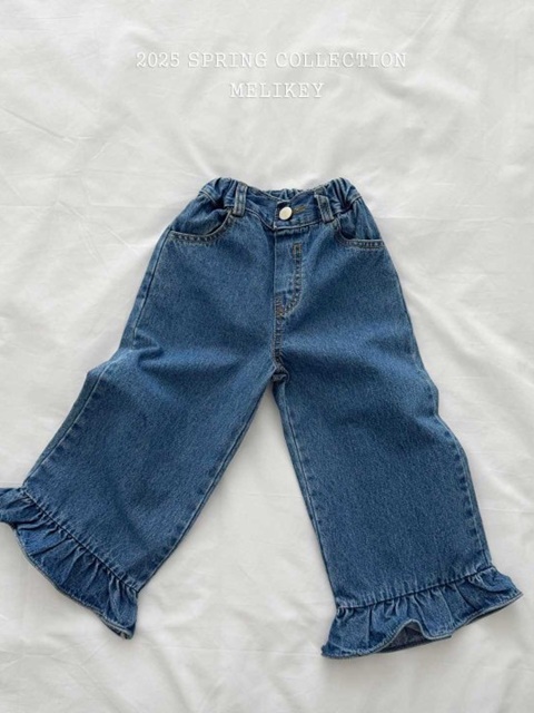 Denim Frill Pants