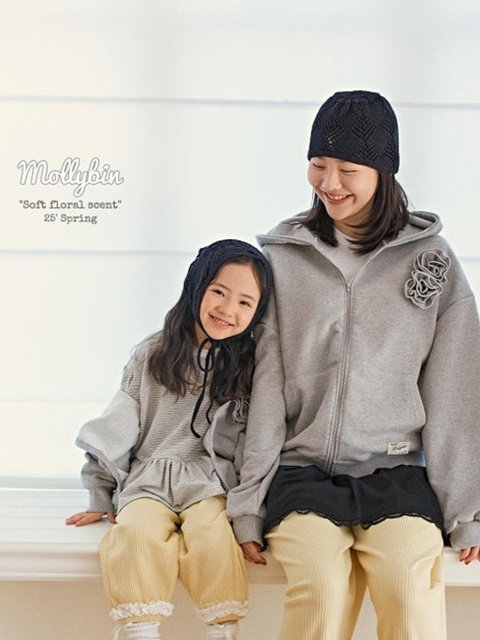 Flower Hooded Zip-up Jacket MOM