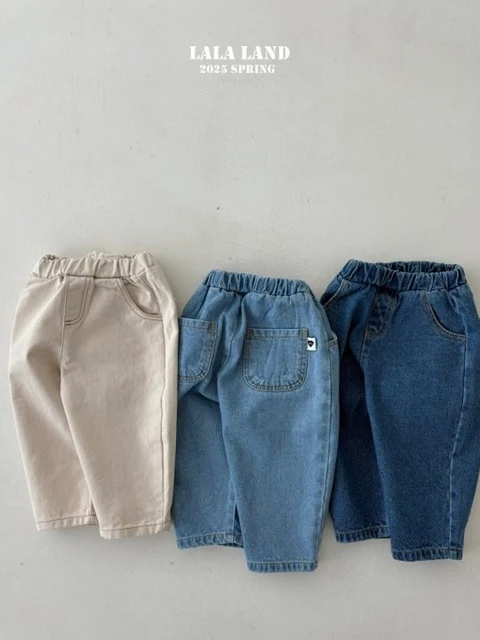 Round Baggy Denim Pants