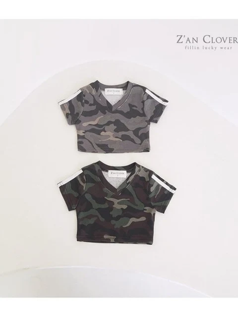 Camo V Short Tee