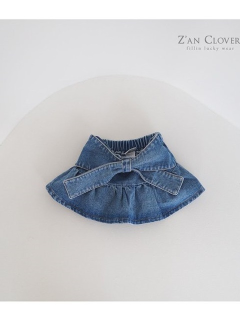 Denim Ribbon Skirt