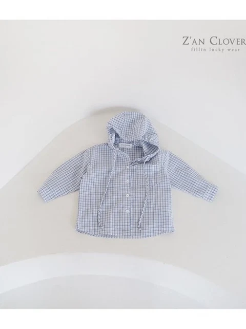 Check Hooded Shirt
