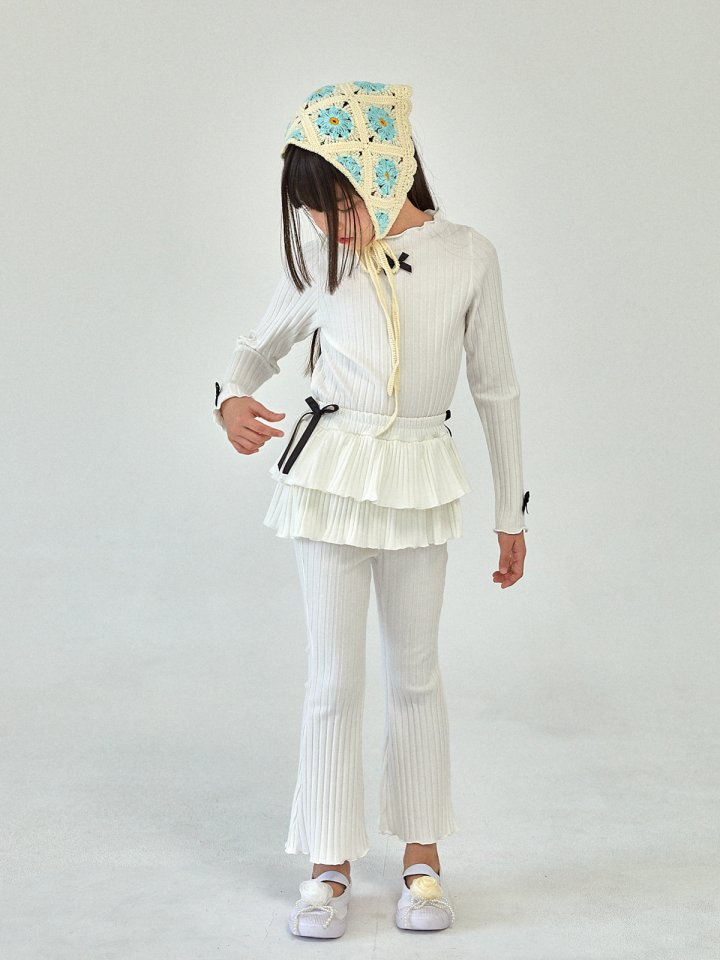 A-Market - Korean Children Fashion - #Kfashion4kids - Ribbon Cancan Bootcut Pants - 8