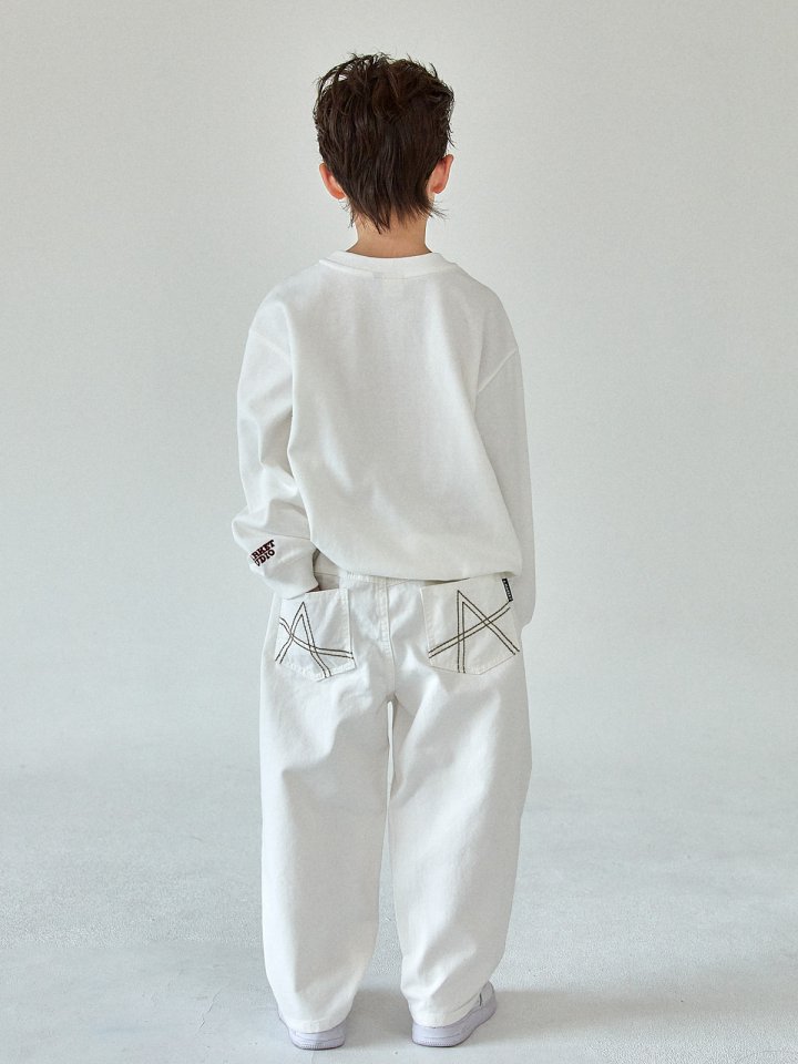 A-Market - Korean Children Fashion - #Kfashion4kids - White Twill Pants - 6