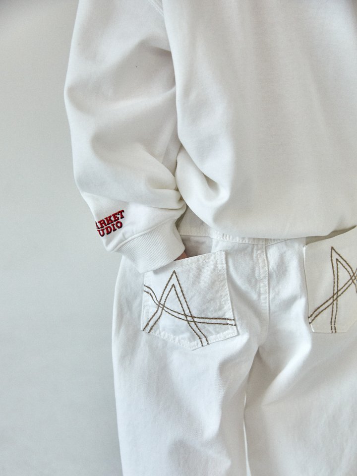 A-Market - Korean Children Fashion - #childofig - White Twill Pants - 11