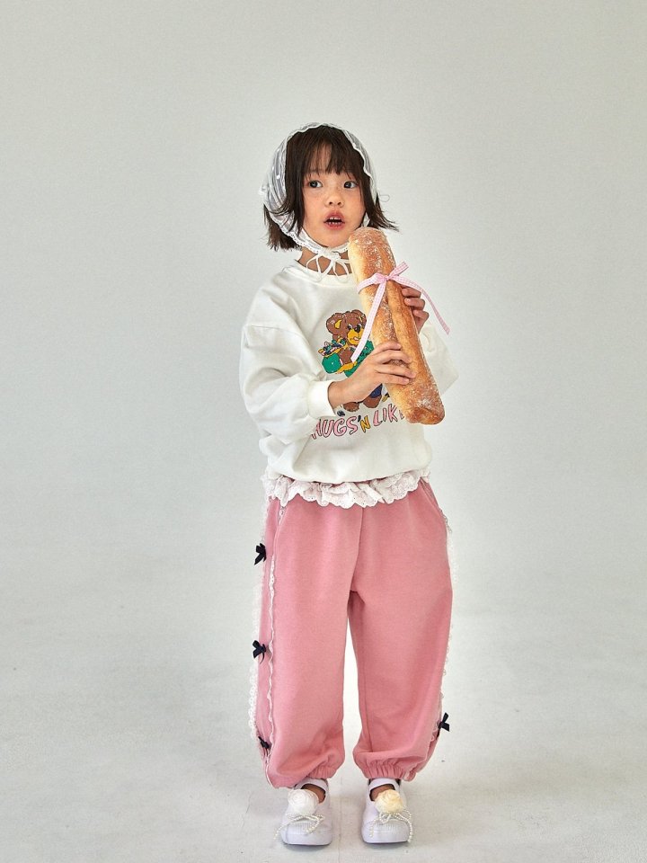 A-Market - Korean Children Fashion - #childofig - Lace Ribbon Pants - 9
