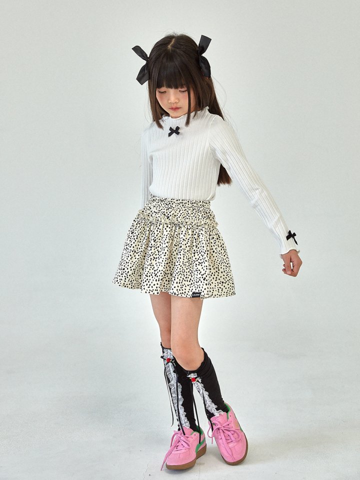 A-Market - Korean Children Fashion - #childrensboutique - Dot Leopard Skirt - 8