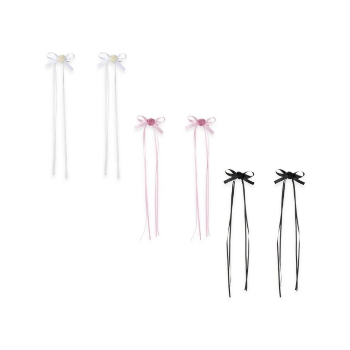 A-Market - Korean Children Fashion - #childrensboutique - Rose Ribbon Long Pin