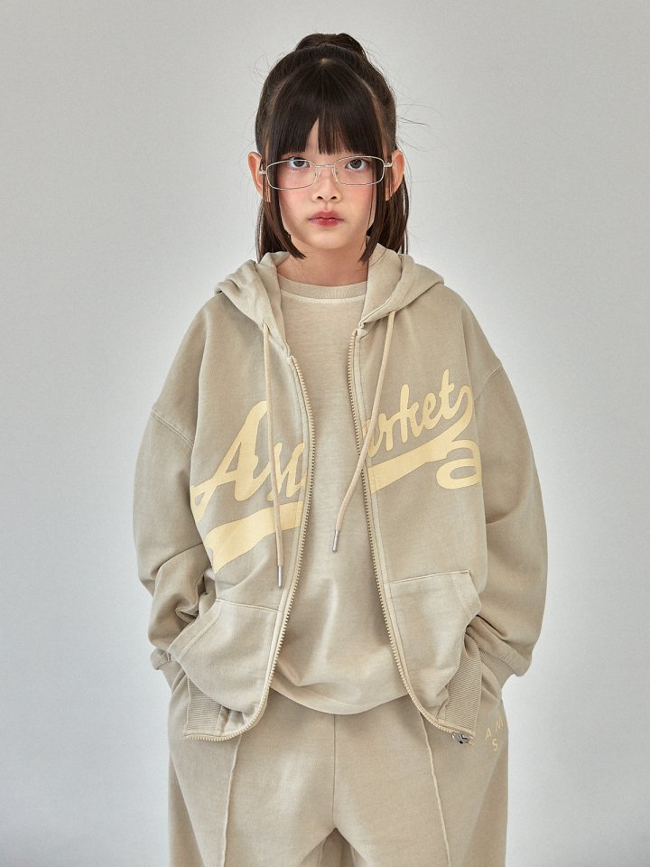 A-Market - Korean Children Fashion - #childrensboutique - Pigment Hooded Jumper (with Mom) - 4