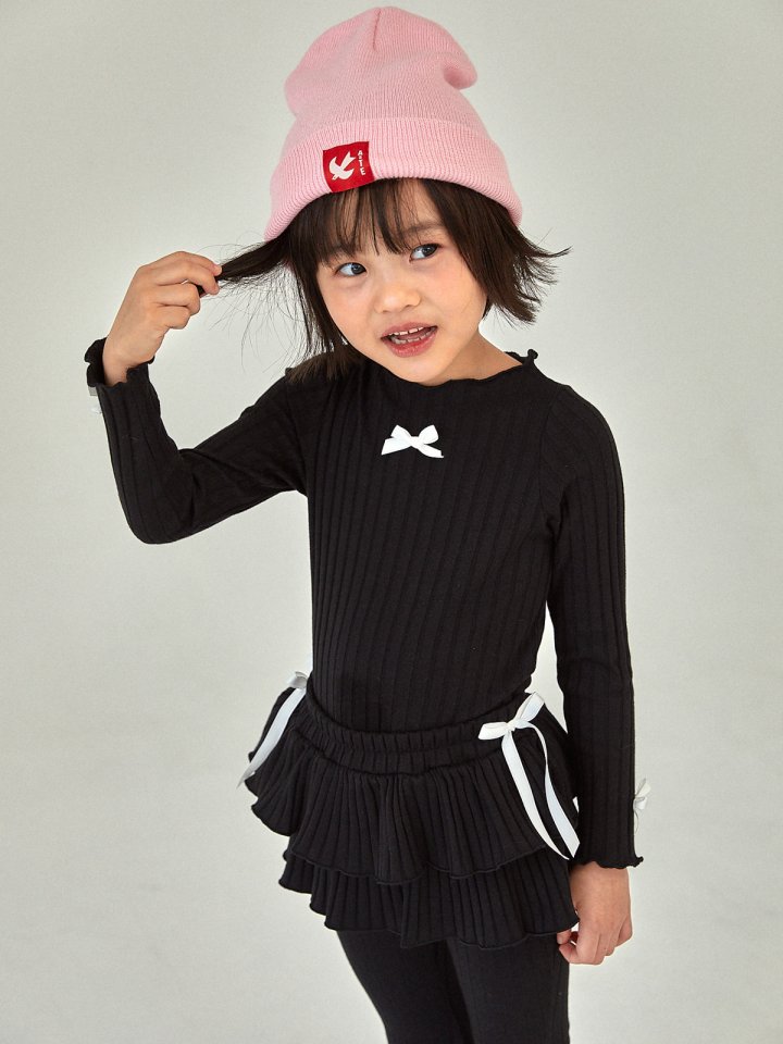 A-Market - Korean Children Fashion - #discoveringself - Ribbon Cancan Bootcut Pants - 4