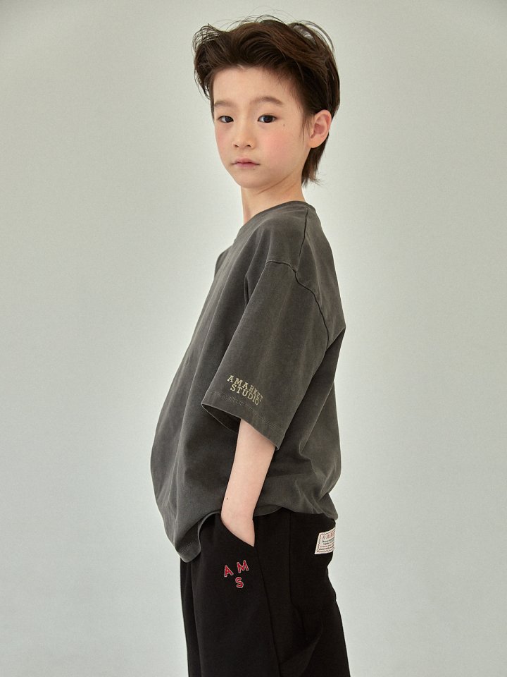 A-Market - Korean Children Fashion - #kidsshorts - Pigment Short Sleeve Tee (with Mom) - 12