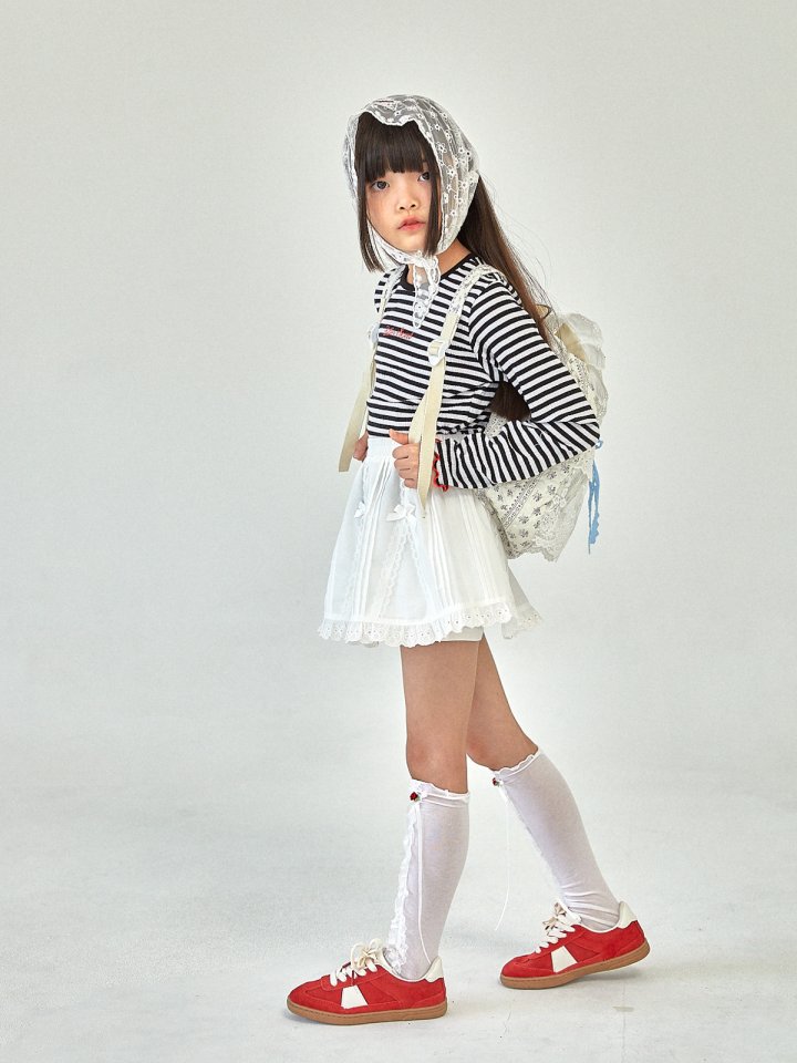 A-Market - Korean Children Fashion - #kidsshorts - Ribbon Lace Backpack - 8
