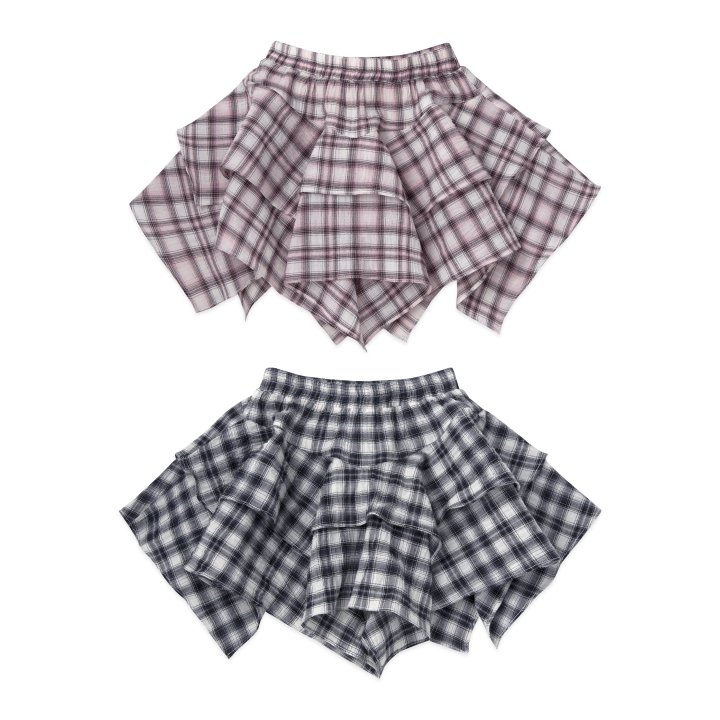 A-Market - Korean Children Fashion - #kidsstore - Check Skirt