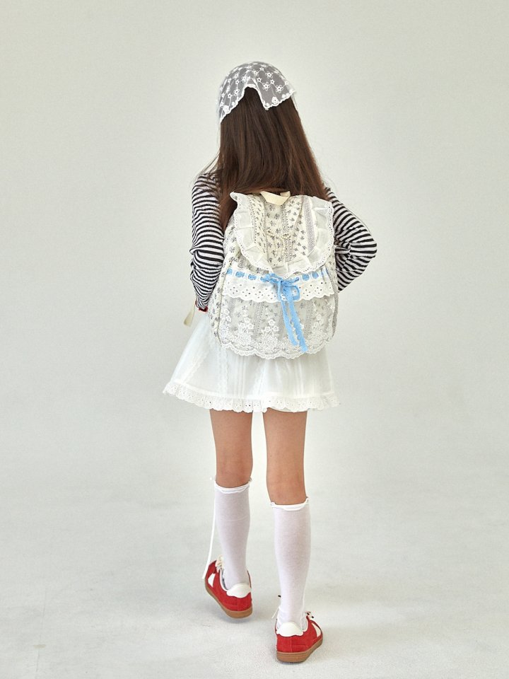 A-Market - Korean Children Fashion - #kidzfashiontrend - Ribbon Lace Backpack - 10
