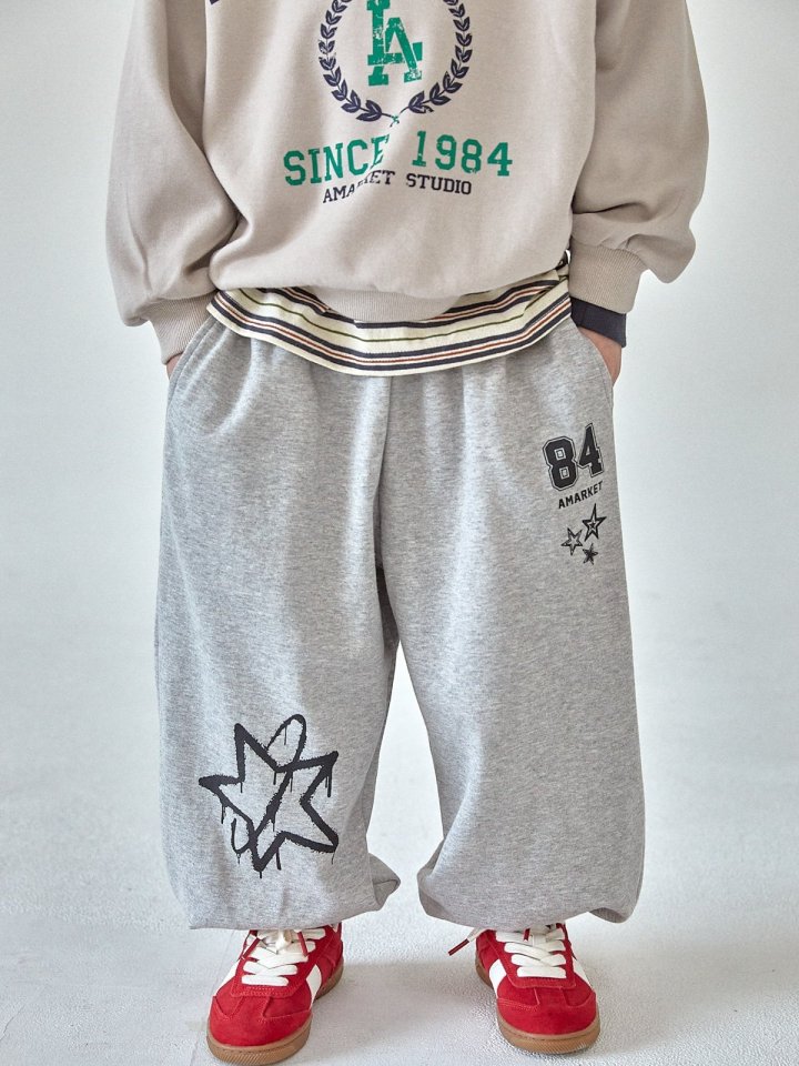A-Market - Korean Children Fashion - #kidsstore - Star 84 Jogger Pants - 4