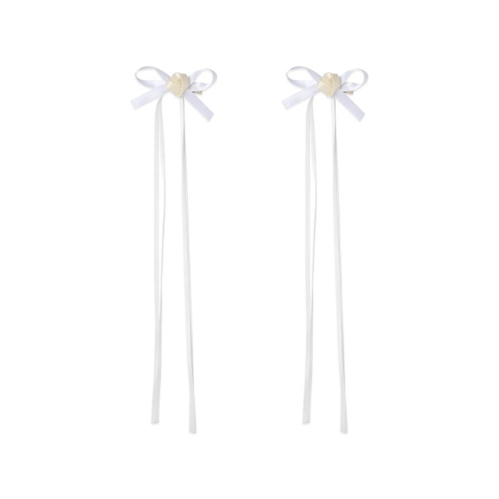 A-Market - Korean Children Fashion - #magicofchildhood - Rose Ribbon Long Pin - 10