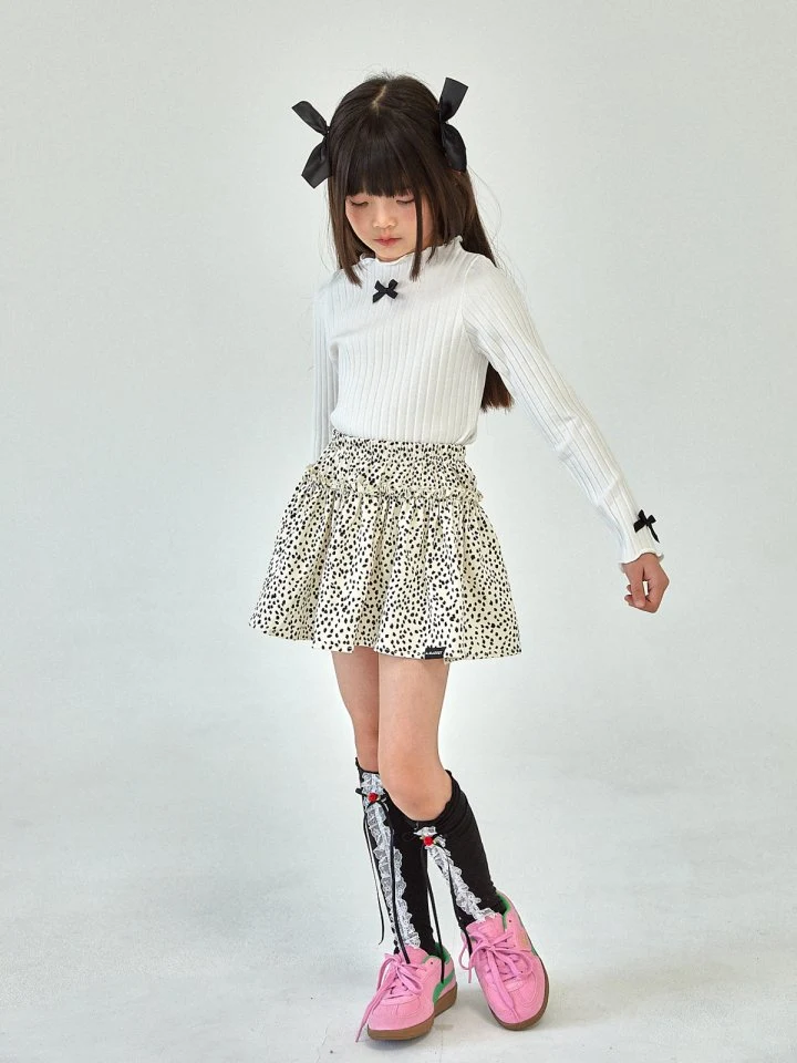 A-Market - Korean Children Fashion - #minifashionista - Ribbon Ribbed Tee - 5