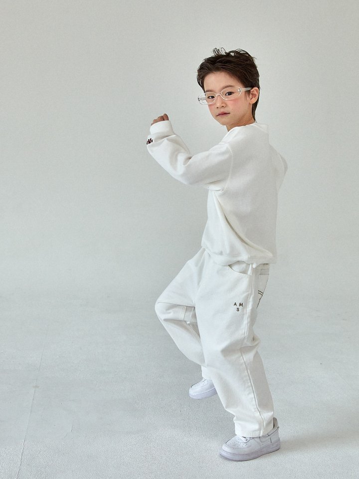 A-Market - Korean Children Fashion - #minifashionista - White Twill Pants - 9