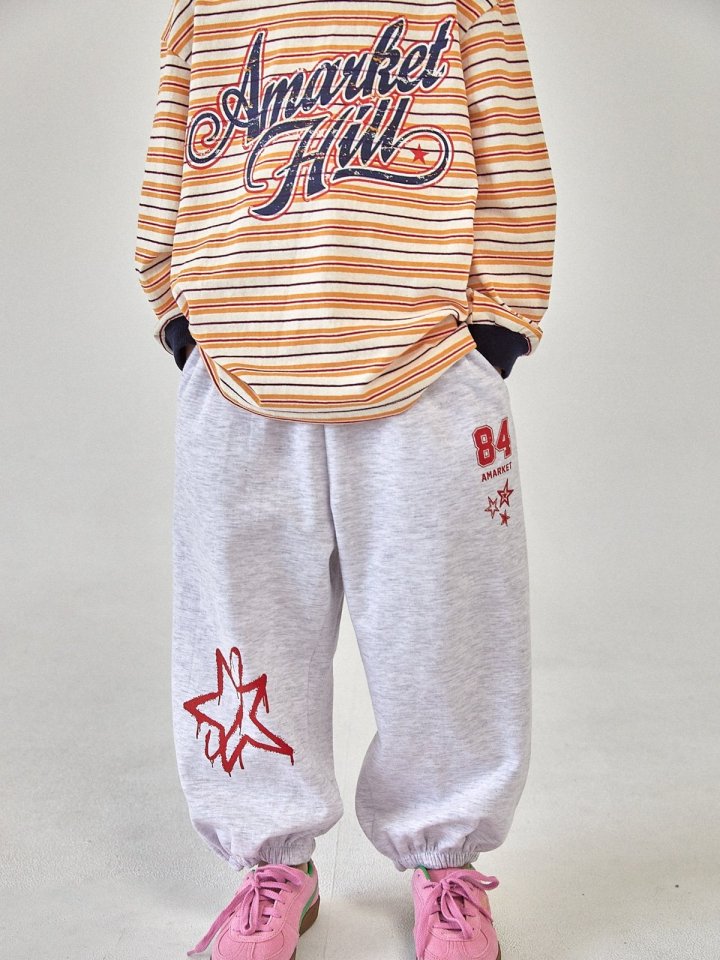 A-Market - Korean Children Fashion - #minifashionista - Star 84 Jogger Pants - 8