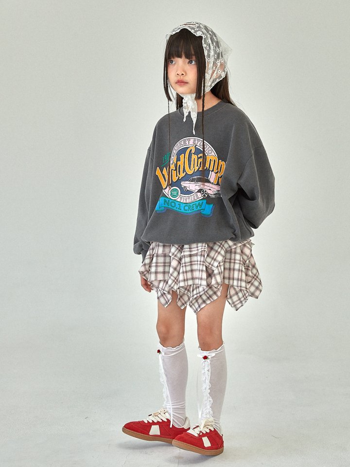 A-Market - Korean Children Fashion - #stylishchildhood - Check Skirt - 10