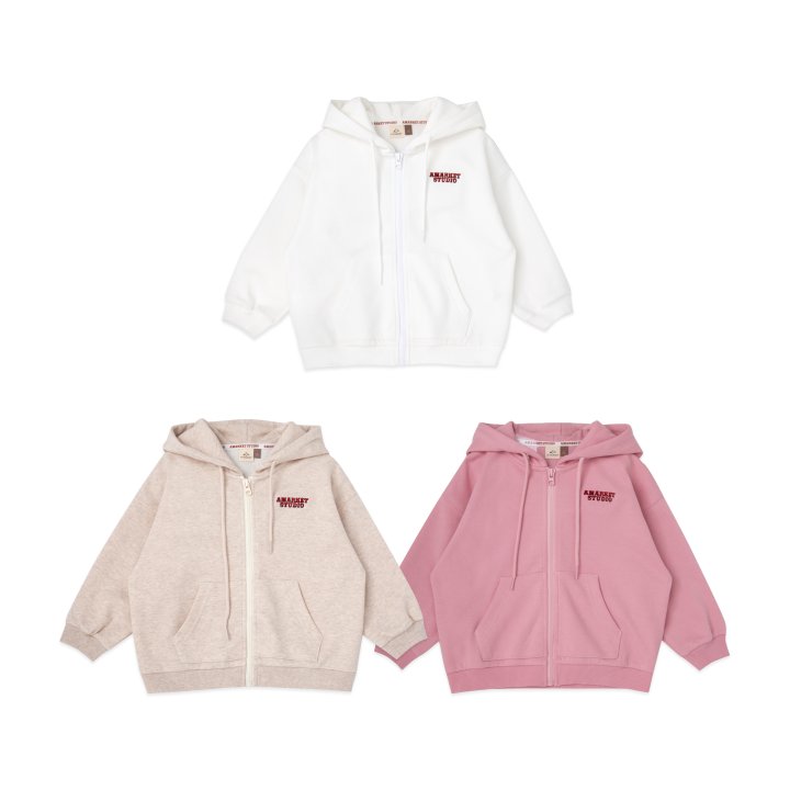 A-Market - Korean Children Fashion - #todddlerfashion - Classic Hooded Zip-up (with Mom)