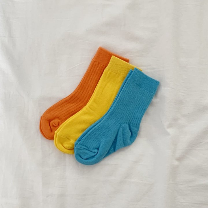 A-Market - Korean Children Fashion - #toddlerclothing - Solid Socks Set - 3