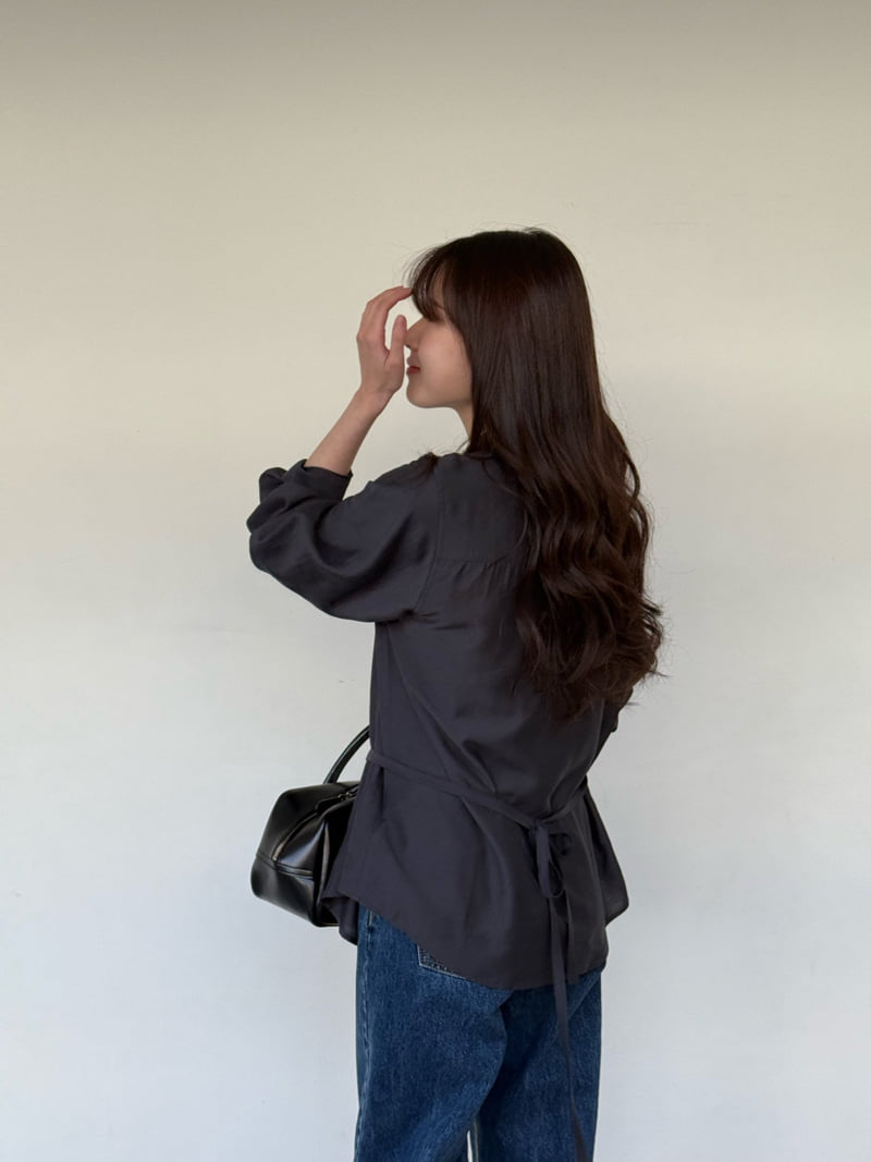 Amygrace - Korean Women Fashion - #womensfashion - Jenny Wrap Blouse - 7