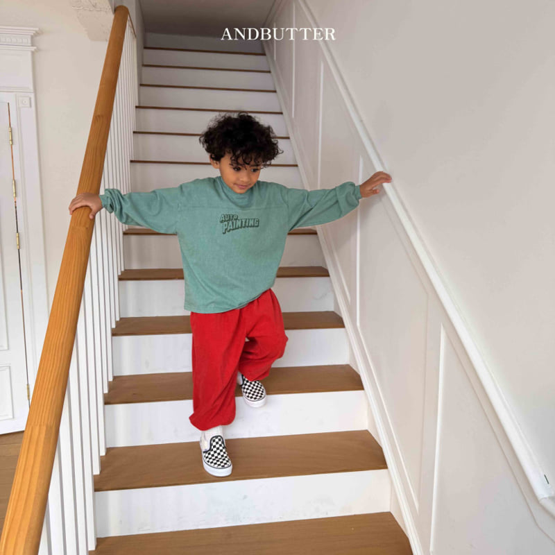 Andbutter - Korean Children Fashion - #Kfashion4kids - Check Terry Jogger - 8
