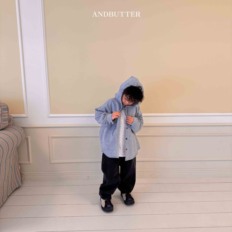 Andbutter - Korean Children Fashion - #childofig - Hood Check Shirt - 3