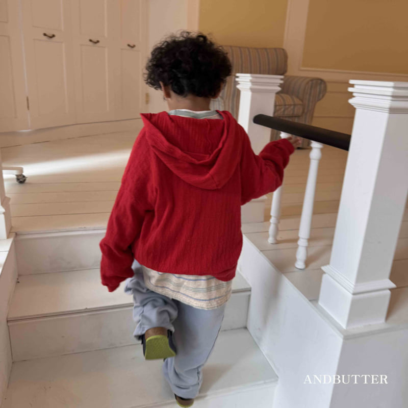 Andbutter - Korean Children Fashion - #childofig - Button Hooded Cardigan - 9