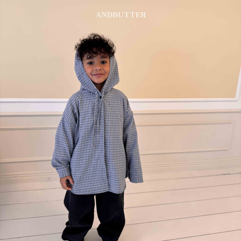 Andbutter - Korean Children Fashion - #childofig - Hood Check Shirt - 4
