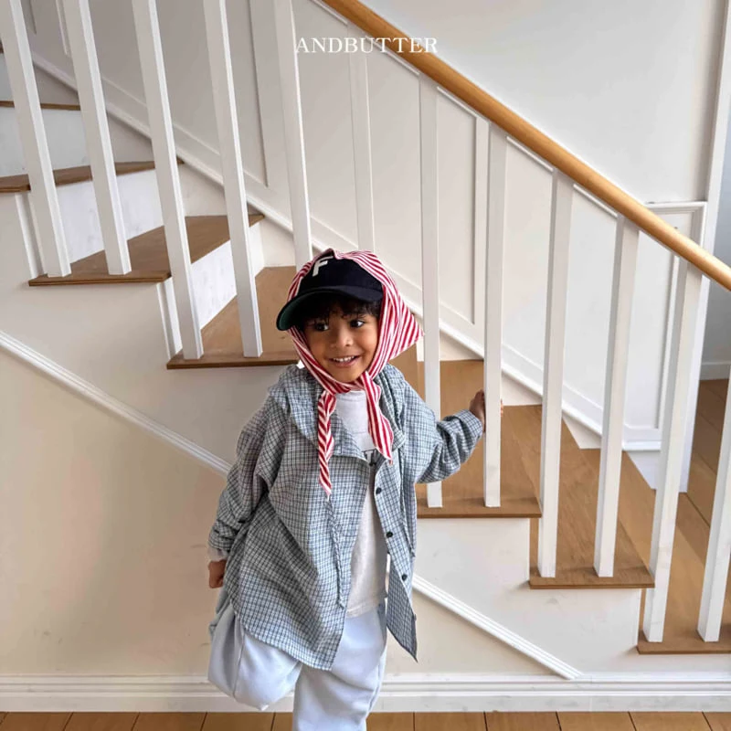 Andbutter - Korean Children Fashion - #designkidswear - Hood Check Shirt - 5
