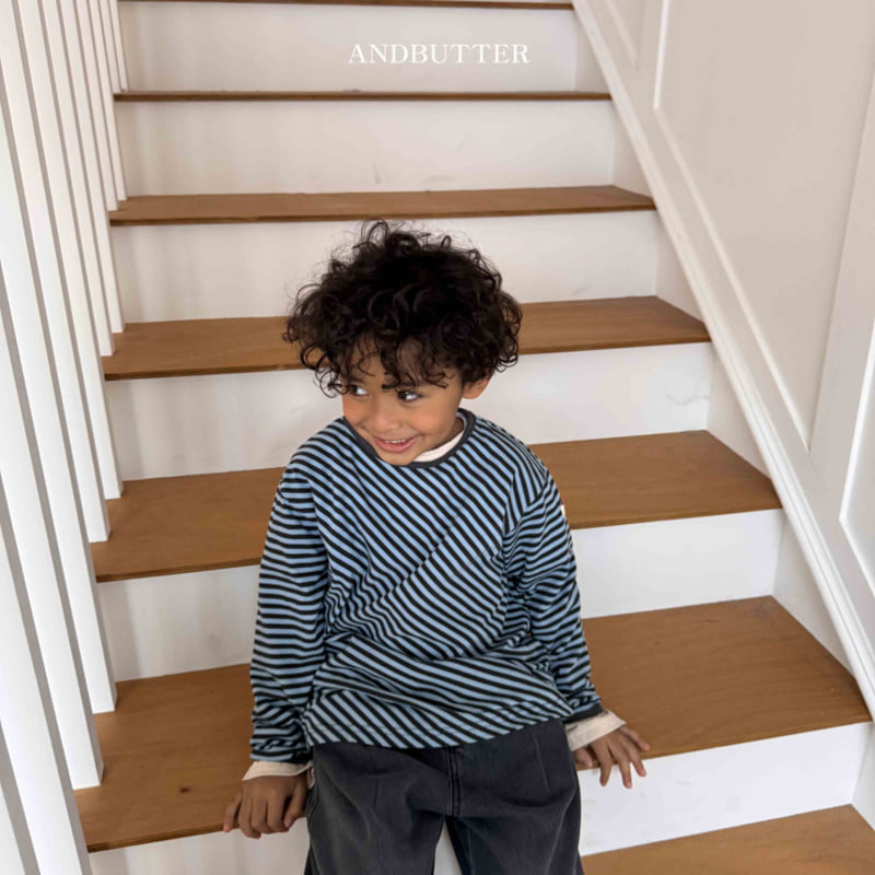 Andbutter - Korean Children Fashion - #discoveringself - Line Raglan Tee - 5