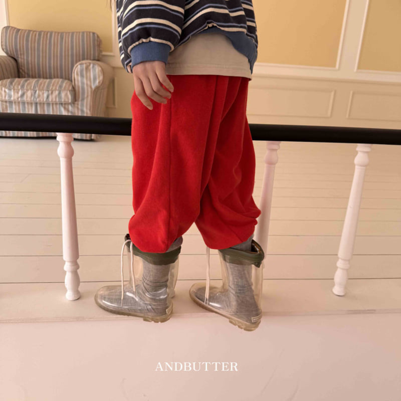 Andbutter - Korean Children Fashion - #discoveringself - Check Terry Jogger - 4