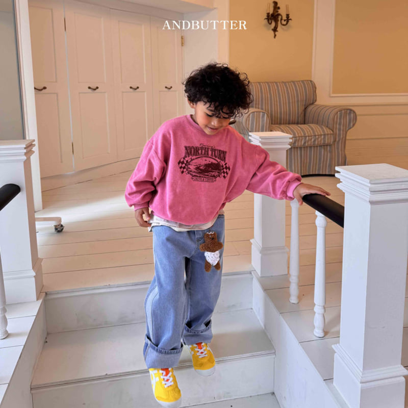 Andbutter - Korean Children Fashion - #fashionkids - Line Denim Pants - 3