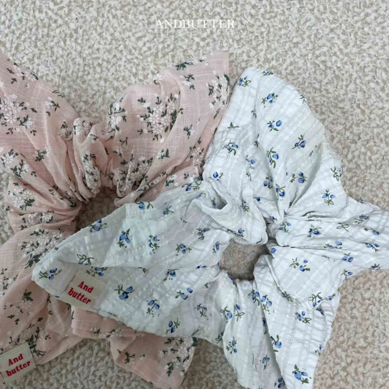 Andbutter - Korean Children Fashion - #fashionkids - Flower Square Chouchou - 4