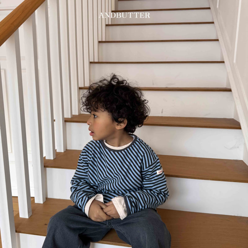 Andbutter - Korean Children Fashion - #kidsshorts - Line Raglan Tee - 7