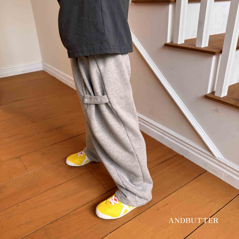 Andbutter - Korean Children Fashion - #kidzfashiontrend - Button Wide Pants - 3