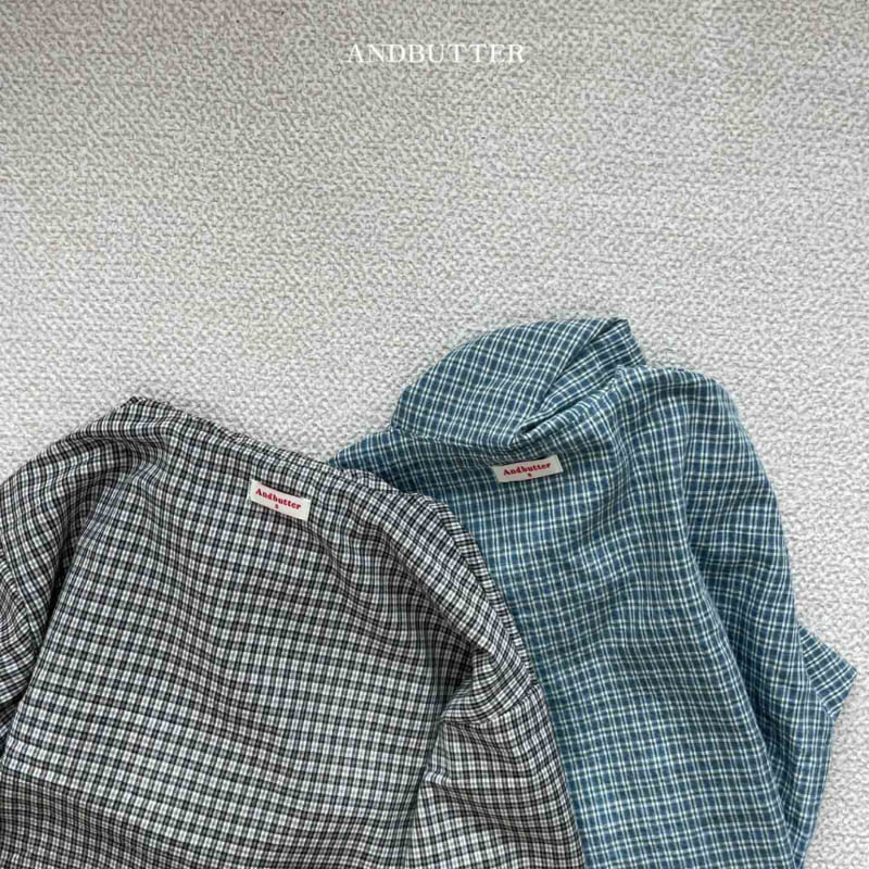 Andbutter - Korean Children Fashion - #kidzfashiontrend - Hood Check Shirt - 10
