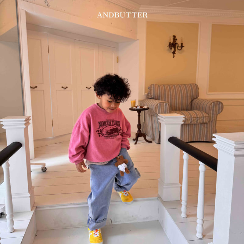 Andbutter - Korean Children Fashion - #kidzfashiontrend - Line Denim Pants - 6