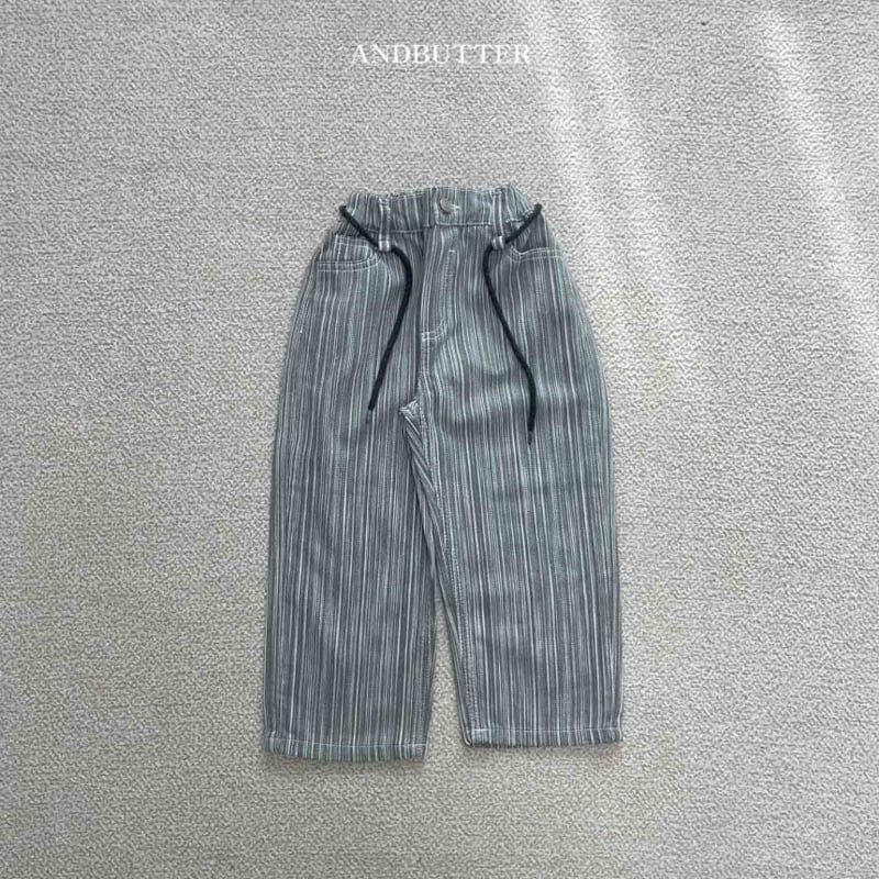 Andbutter - Korean Children Fashion - #littlefashionista - String Denim Pants