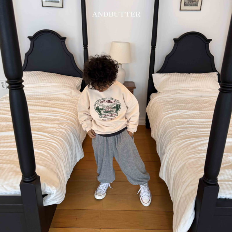 Andbutter - Korean Children Fashion - #littlefashionista - Check Terry Jogger - 9