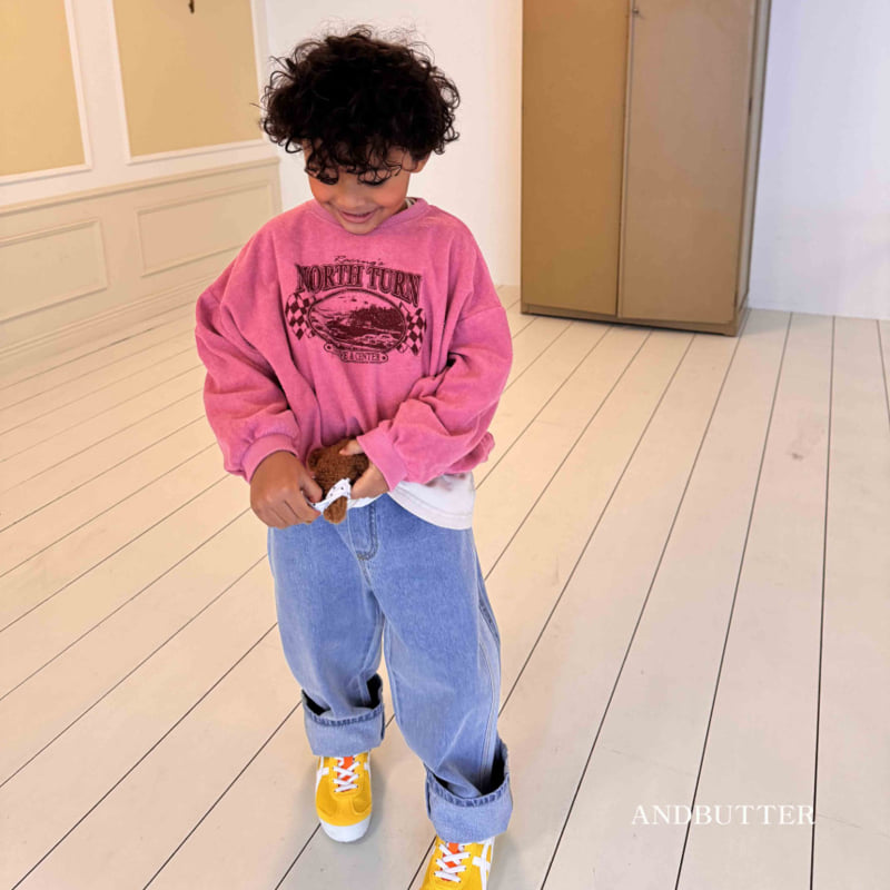 Andbutter - Korean Children Fashion - #littlefashionista - Line Denim Pants - 8