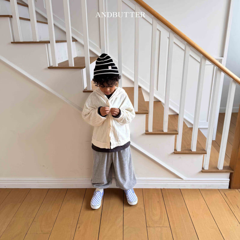 Andbutter - Korean Children Fashion - #Kfashion4kids - Button Hooded Cardigan - 4