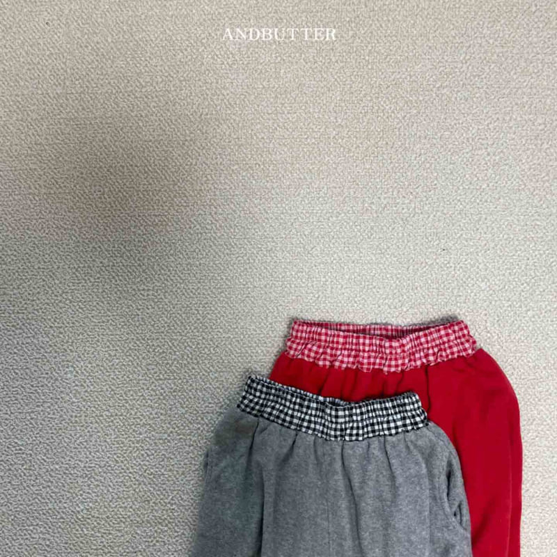 Andbutter - Korean Children Fashion - #magicofchildhood - Check Terry Jogger - 10
