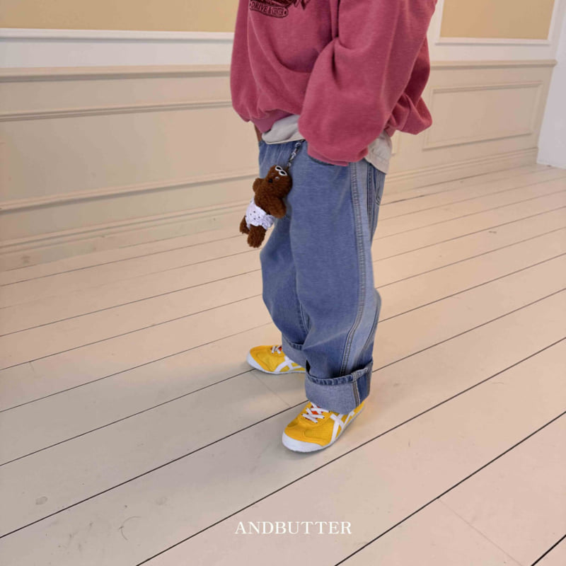 Andbutter - Korean Children Fashion - #magicofchildhood - Line Denim Pants - 9