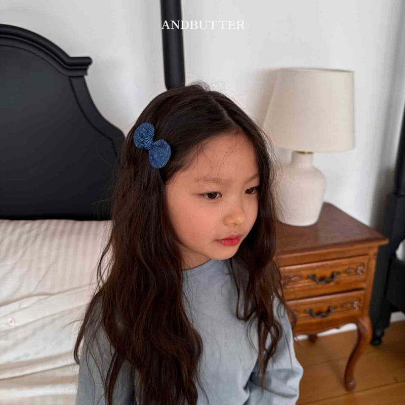 Andbutter - Korean Children Fashion - #minifashionista - Denim Ribbon Pin - 11
