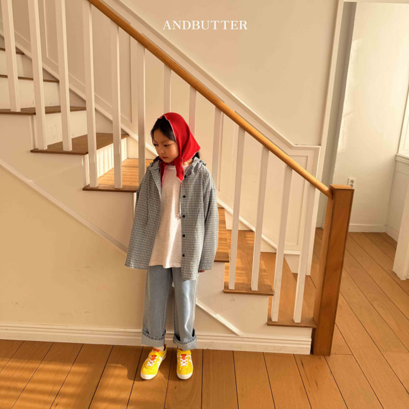 Andbutter - Korean Children Fashion - #minifashionista - Line Denim Pants - 10